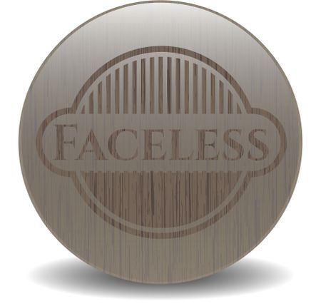Faceless wood emblem. Vintage.