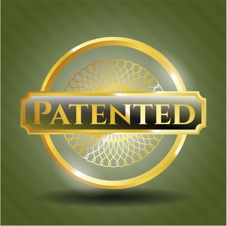 Patented gold badge or emblem