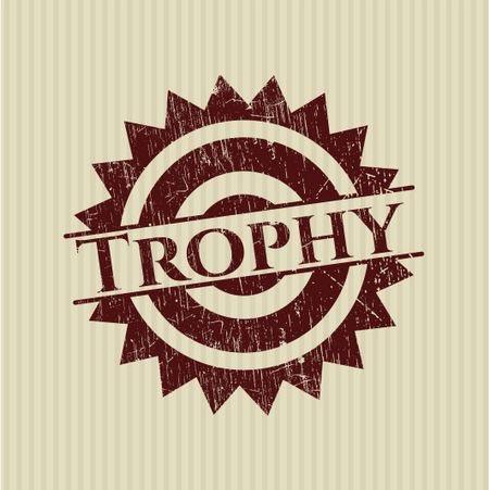 Trophy grunge style stamp