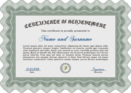 certificate template eps10 jpg of achievement diploma vector illustration design completion