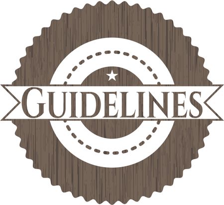Guidelines wooden emblem. Retro