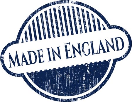 Made in England rubber seal with grunge texture