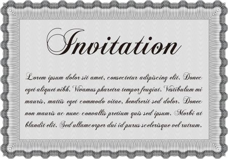 Formal invitation template. Complex background. Customizable, Easy to edit and change colors. Lovely design. 