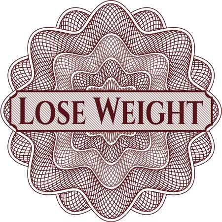 Lose Weight written inside rosette