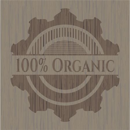 100% Organic realistic wooden emblem