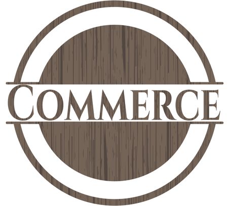 Commerce vintage wood emblem