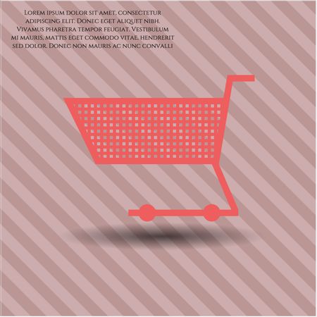 shopping cart icon vector symbol flat eps jpg app web