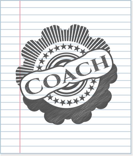 Coach drawn with pencil strokes