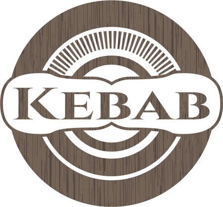 Kebab wooden emblem
