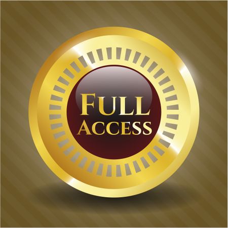 Full Access gold shiny badge