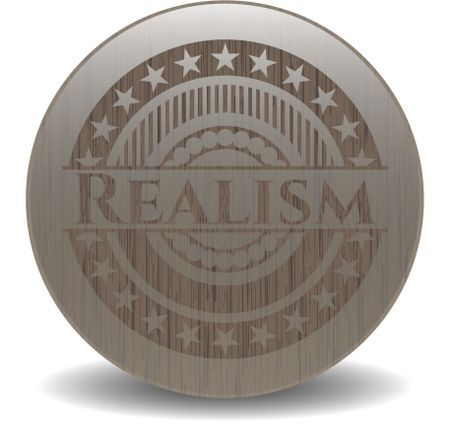 Realism wood emblem. Retro
