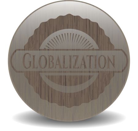 Globalization vintage wood emblem