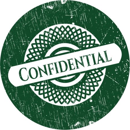 Confidential grunge seal