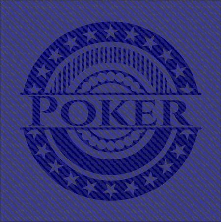 Poker badge with jean texture