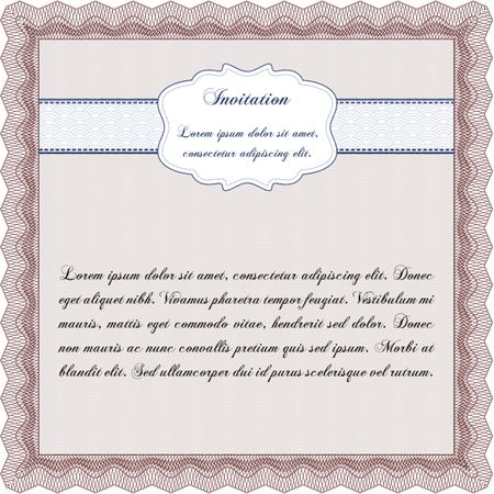 Formal invitation template. Customizable, Easy to edit and change colors. Excellent design. Complex background.