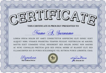certificate template eps10 jpg of achievement diploma vector illustration design completion