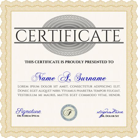 certificate template eps10 jpg of achievement diploma vector illustration design completion