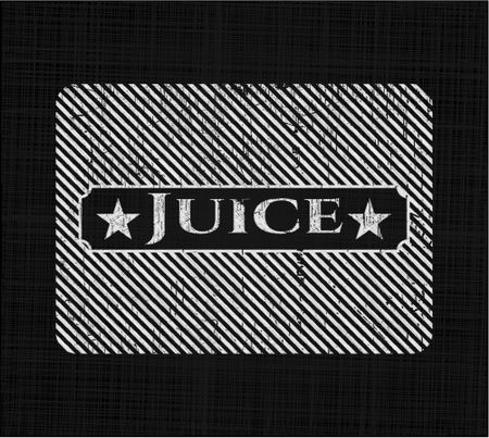 Juice chalkboard emblem on black board