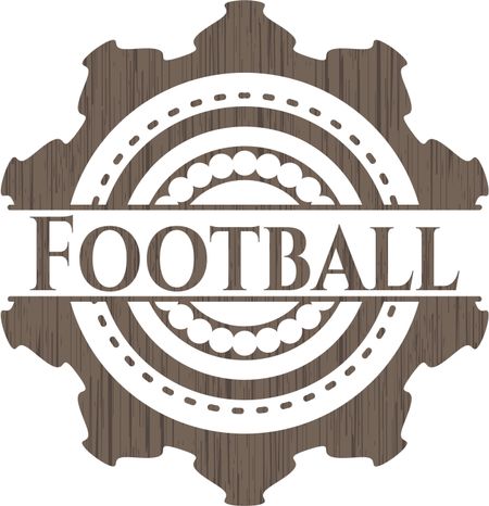 Football wood emblem. Retro
