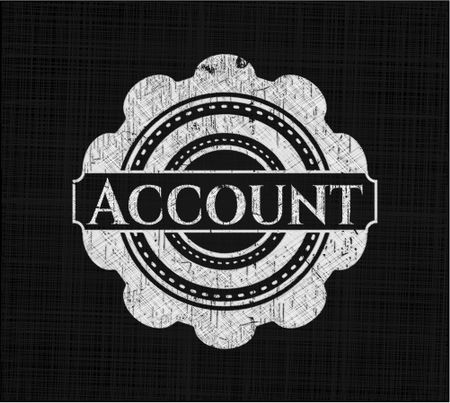 Account written with chalkboard texture