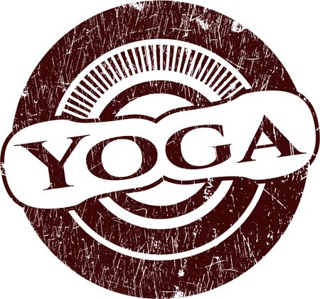 Yoga grunge stamp