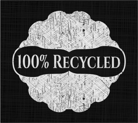 100% Recycled chalkboard emblem
