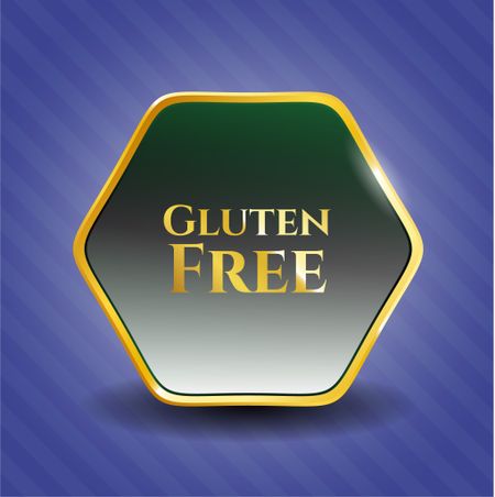 Gluten Free gold shiny badge
