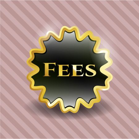 Fees golden badge or emblem