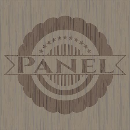 Panel wood icon or emblem
