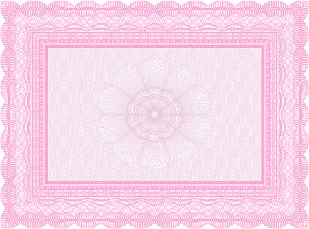 Certificate template. Customizable, Easy to edit and change colors. Nice design. Easy to print. Pink color.