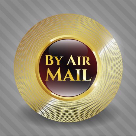 By Air Mail gold emblem or badge