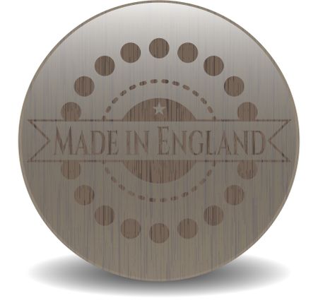 Made in England wood emblem. Vintage.