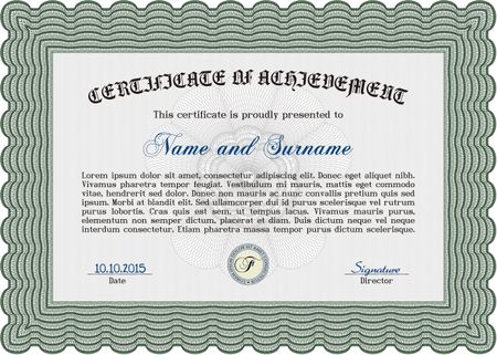 certificate template eps10 jpg of achievement diploma vector illustration design completion