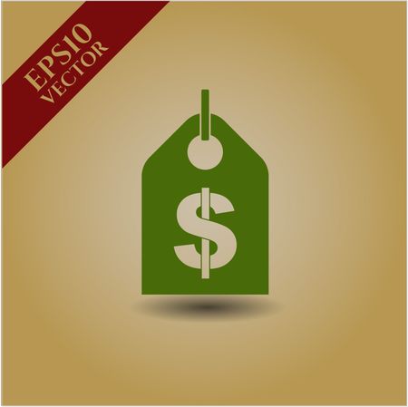 Money Tag icon vector symbol flat eps jpg app web concept