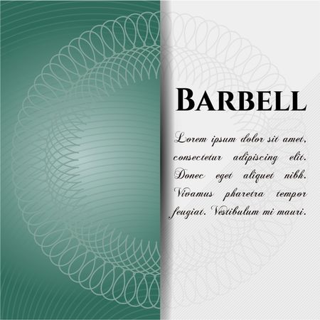 Barbell card with nice design