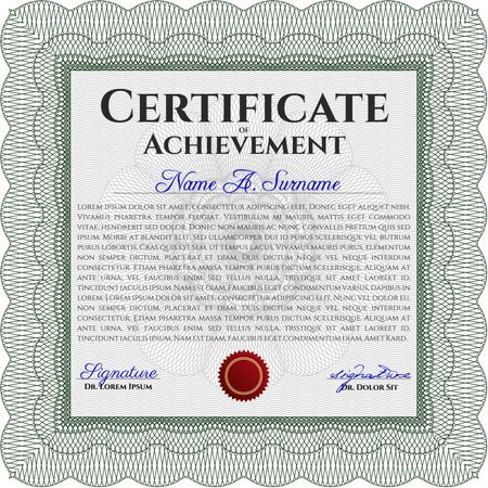 certificate template eps10 jpg of achievement diploma vector illustration design completion