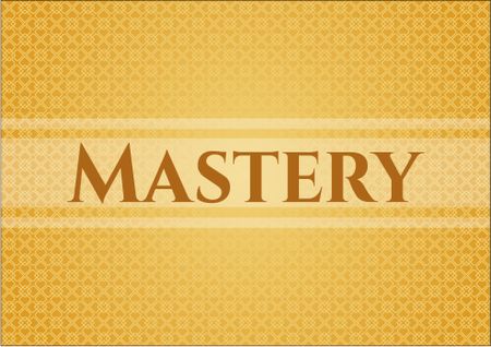 Mastery colorful card, banner or poster with nice design