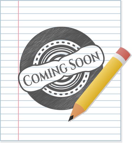Coming Soon draw with pencil effect