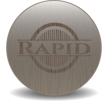 Rapid retro style wood emblem