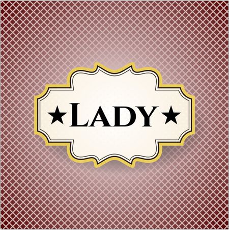 Lady retro style card or poster