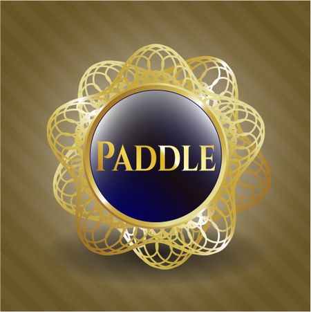 Paddle golden badge or emblem