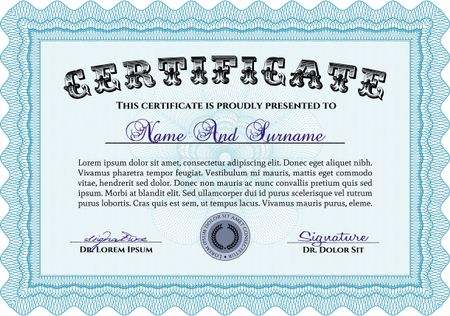 certificate template eps10 jpg of achievement diploma vector illustration design completion