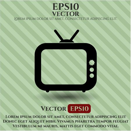 Old TV Television icon vector symbol flat eps jpg