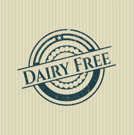 Dairy Free rubber seal with grunge texture