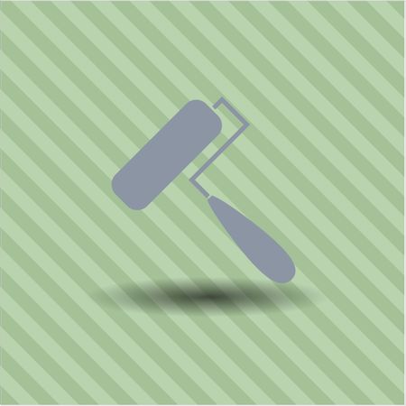 roller brush icon vector symbol flat eps jpg app web