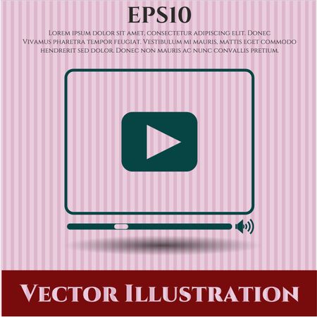 Video Player vector icon