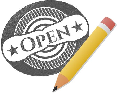 Open pencil emblem