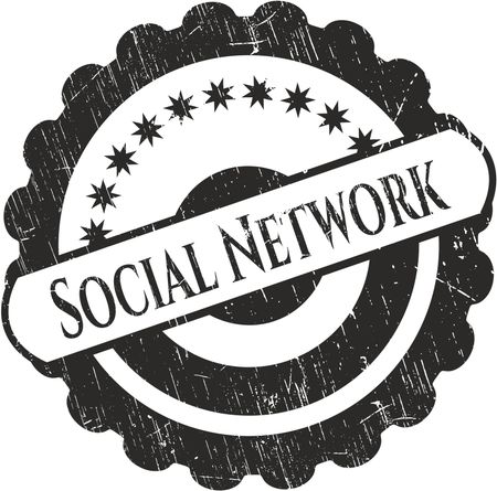 Social Network rubber grunge texture seal