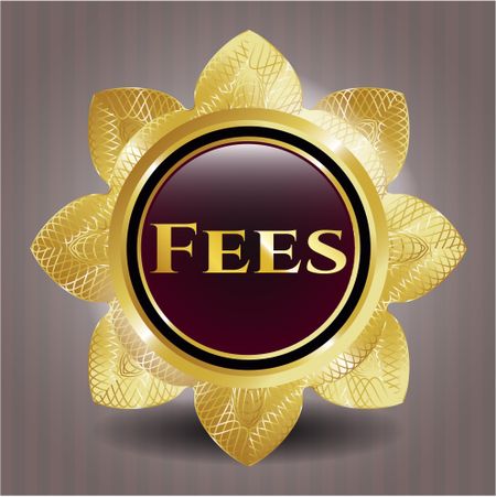 Fees golden emblem or badge