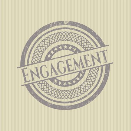 Engagement rubber stamp